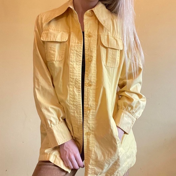 Jackets & Blazers - Yellow Vintage raincoat